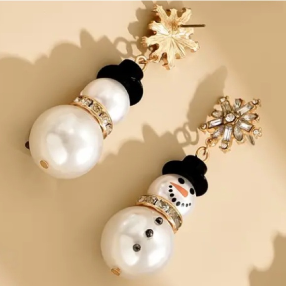 Snowflake & Snowman Earrings - Picture 5 of 5